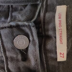 Levi’s 100% Cotton Gray Cutoff Denim Shorts Size 27 • Low Rise • Raw Hem